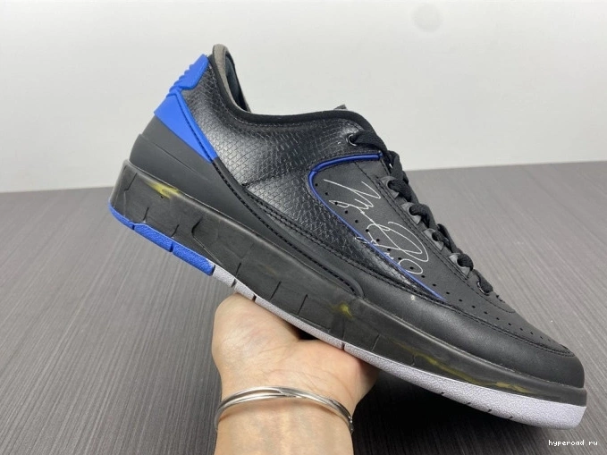 Retro 2 Jordan SP DJ4375-004 Off-White Low Black Blue 0729